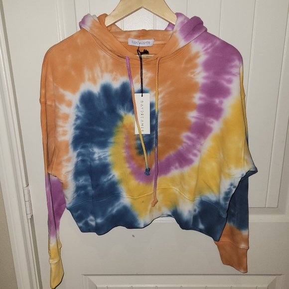 🆕 DAYDREAMER double trouble bright colored tie dye hoodie size xs/small - Picture 4 of 7